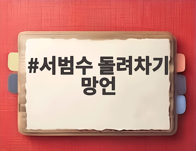 서범수 돌려차기 망언 사과 논란 1 서범수 돌려차기 망언