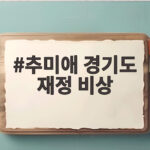 추미애 경기도 재정 비상