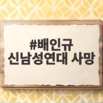 배인규 신남성연대 대표 사망 배인규 신남성연대 사망