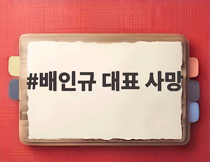 극우 유튜버 배인규 대표 사망 1 배인규 대표 사망