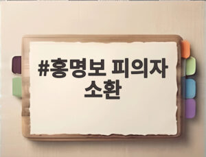 홍명보 피의자 소환