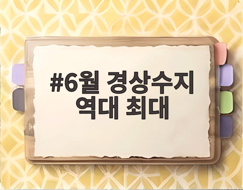 6월 경상수지 역대 최대 흑자 1 6월 경상수지 역대 최대