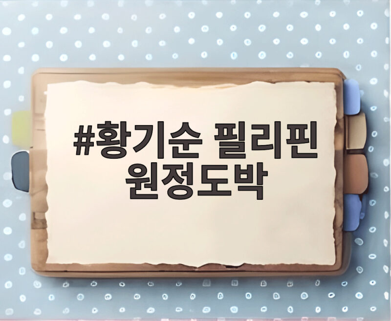황기순 필리핀 원정도박