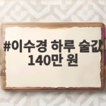 이수경 하루 술값 140만 원