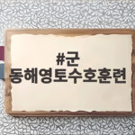 군 동해영토수호훈련