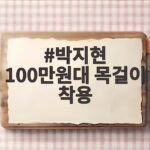 박지현 100만원대 목걸이 착용