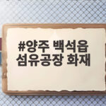 양주 백석읍 섬유공장 화재