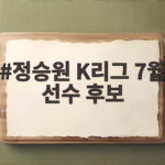 정승원 K리그 7월 선수 후보 5골 정승원 K리그 7월 선수 후보