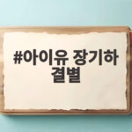 아이유 장기하 결별 노래 선곡 이유 아이유 장기하 결별