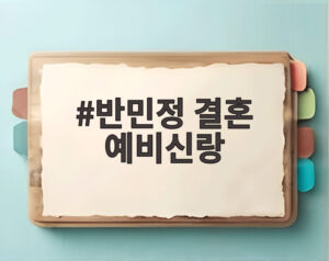 반민정 결혼 예비신랑