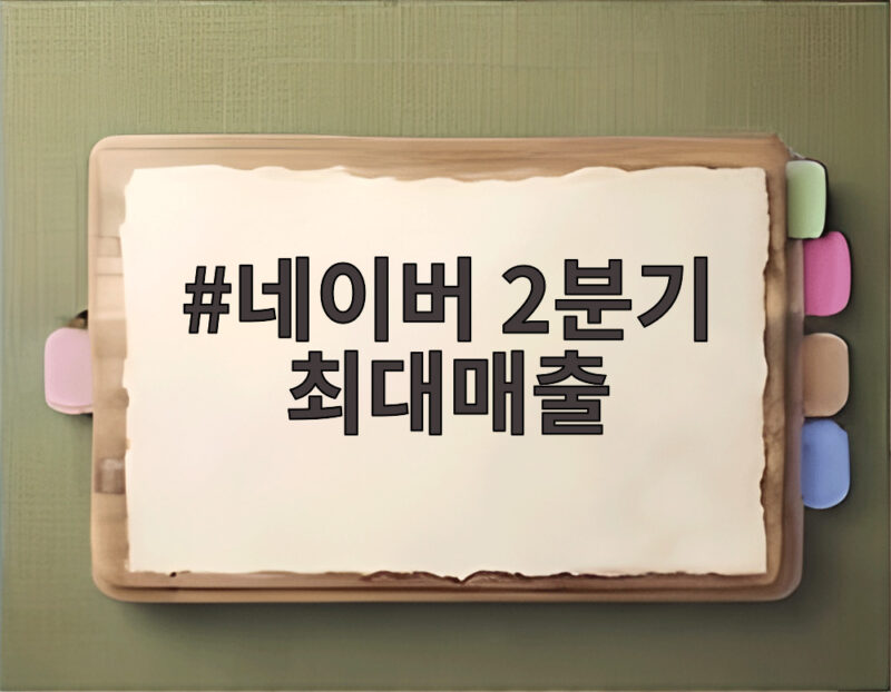 네이버 2분기 최대매출, AI 광고 성장 견인 1 네이버 2분기 최대매출