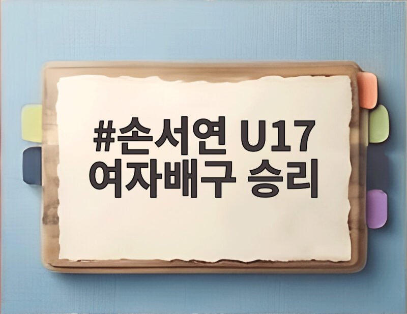 손서연 28점 U17 여자배구 승리 1 손서연 U17 여자배구 승리