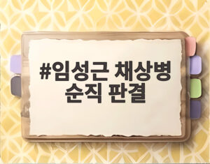 임성근 채상병 순직 판결