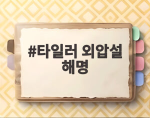 타일러 외압설 해명