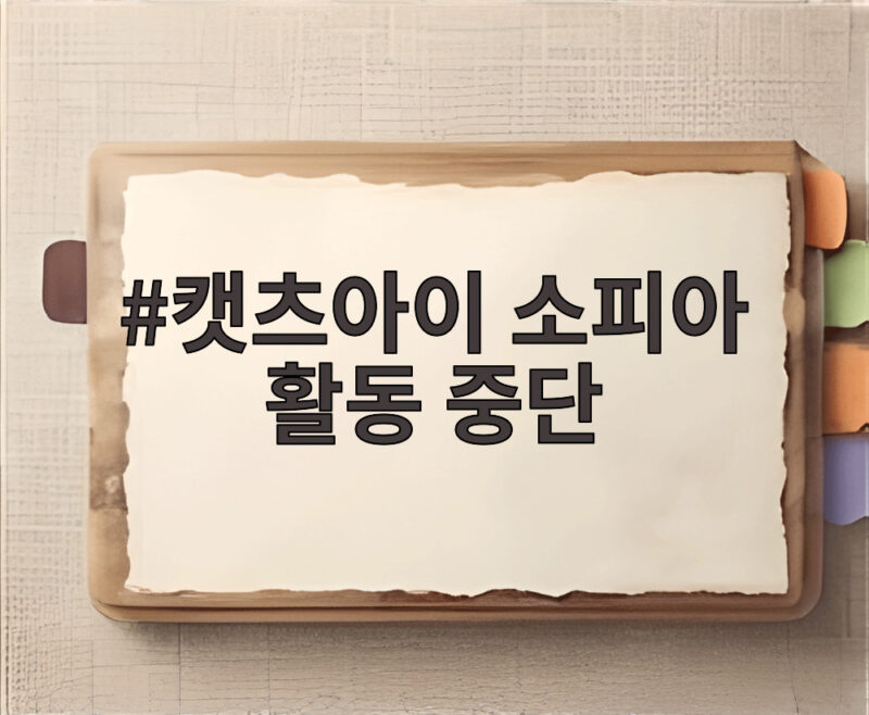 캣츠아이 소피아 활동 중단