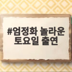 엄정화 놀라운 토요일 출연
