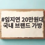 임지연 20만원대 국내 브랜드 가방 추천 임지연 20만원대 국내 브랜드 가방