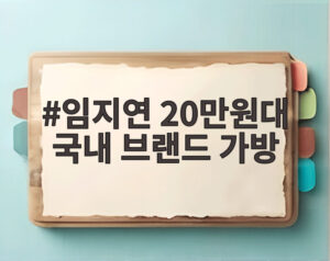 임지연 20만원대 국내 브랜드 가방