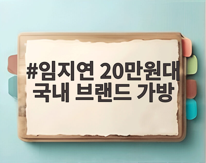 임지연 20만원대 국내 브랜드 가방