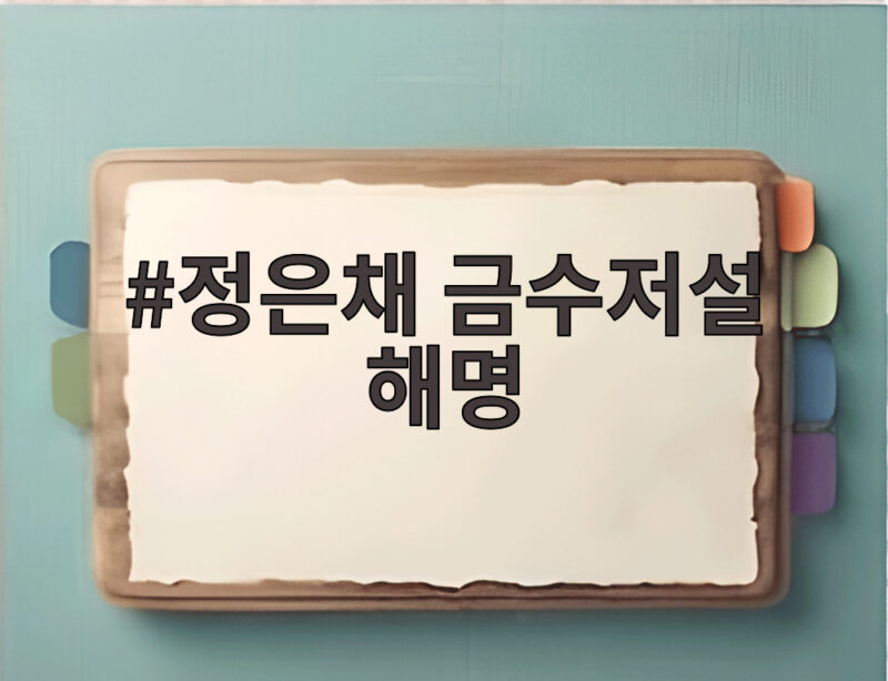 정은채 금수저설 해명