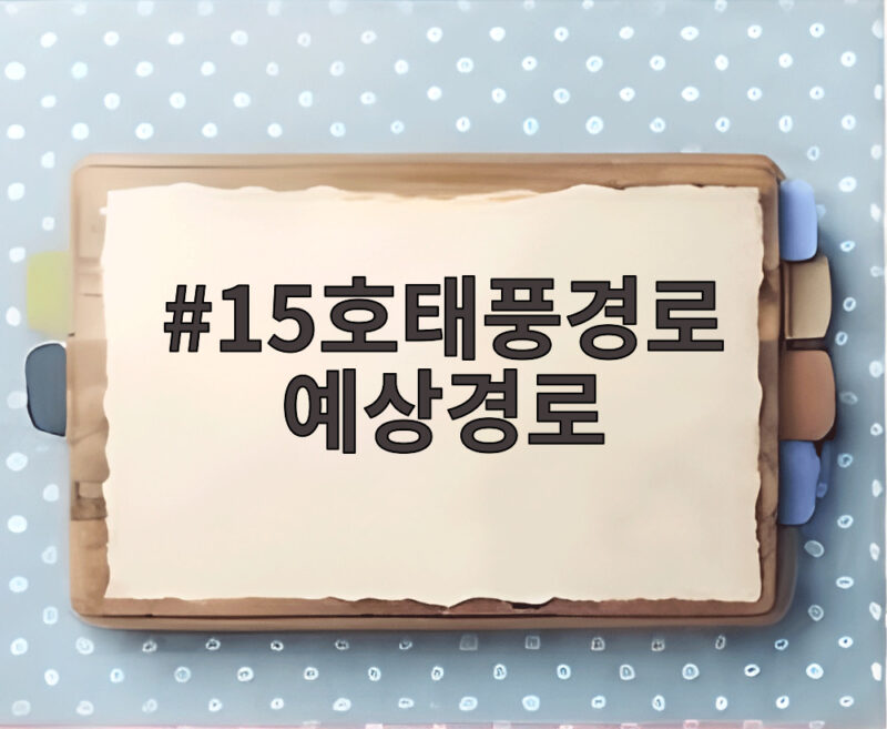 15호태풍경로 예상경로