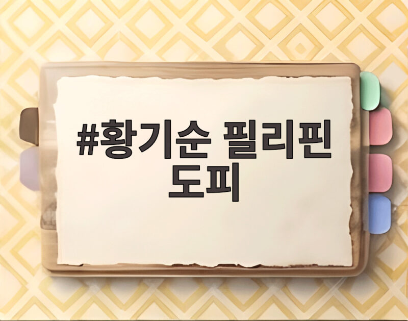 황기순 필리핀 도피