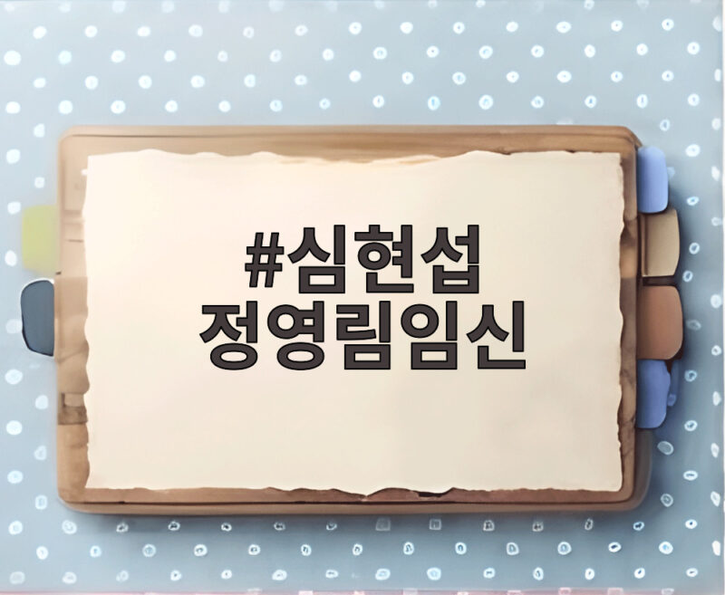 심현섭 정영림임신 하루 8번 1 심현섭 정영림임신