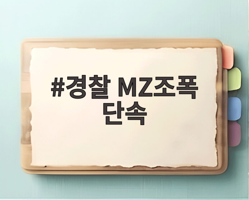 경찰 MZ조폭 단속