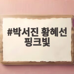 박서진 황혜선 핑크빛 고백 스토리 박서진 황혜선 핑크빛