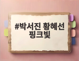 박서진 황혜선 핑크빛