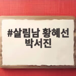 살림남 황혜선 박서진