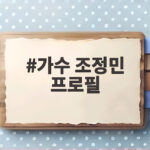 가수 조정민 프로필