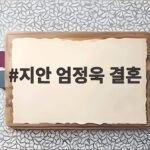 지안 엄정욱 결혼 소식과 두 사람의 사랑 지안 엄정욱 결혼