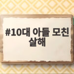 10대 아들 모친 살해