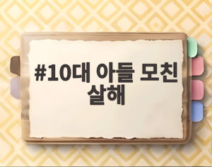10대 아들 모친 살해