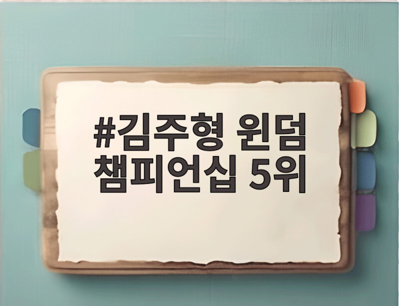 김주형 윈덤 챔피언십 5위