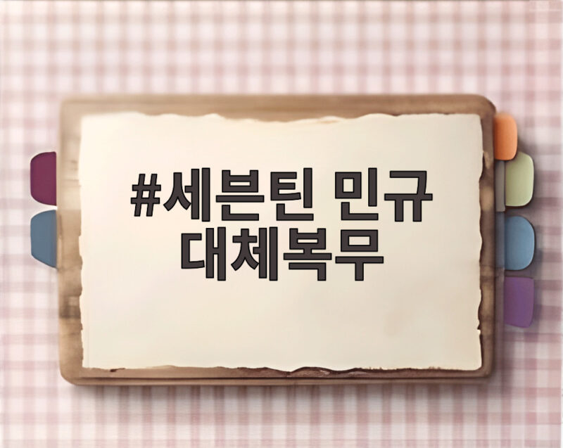 세븐틴 민규 대체복무