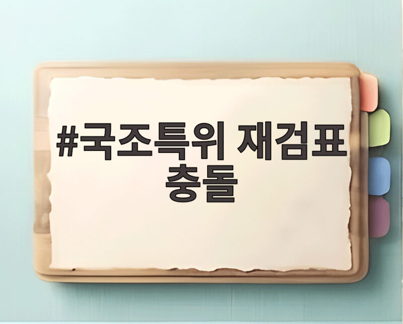 국조특위 재검표 충돌