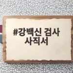 강백신 검사 사직서