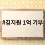 김지원 1억 기부