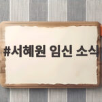 서혜원 임신 소식