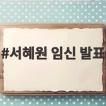 서혜원 임신 발표 4개월만 겹경사 서혜원 임신 발표