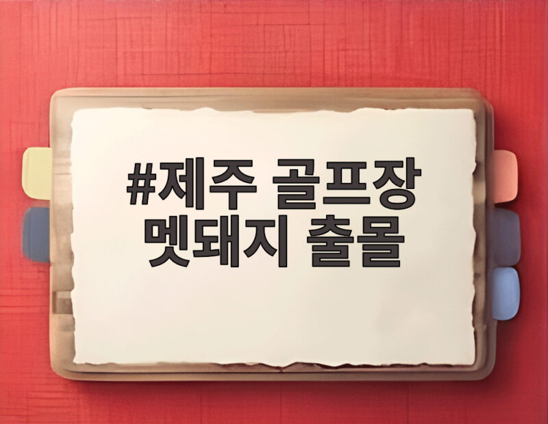 제주 골프장 멧돼지 출몰 100kg 사살 소동 1 제주 골프장 멧돼지 출몰