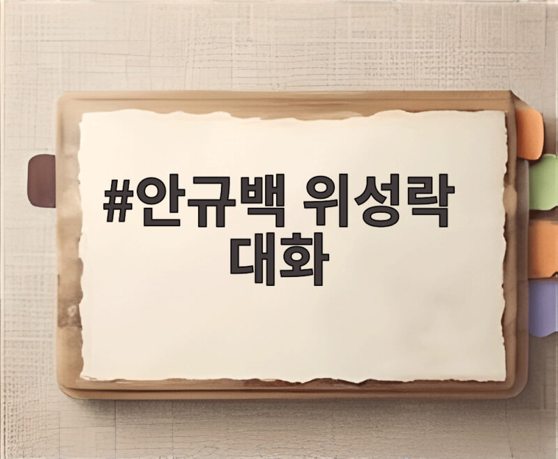 안규백 위성락 대화