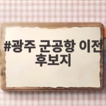 광주 군공항 이전 후보지 무안 선정 절차 광주 군공항 이전 후보지