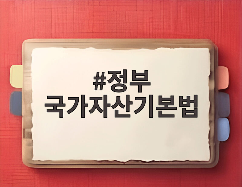 정부 국가자산기본법 제정 통합 관리 시대 1 정부 국가자산기본법
