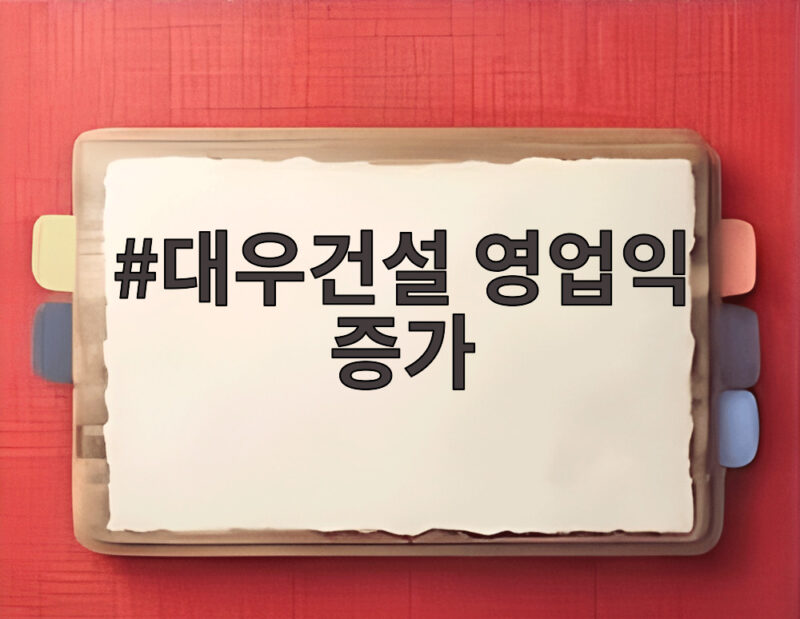 대우건설 영업익 증가 수주 목표 상향 1 대우건설 영업익 증가