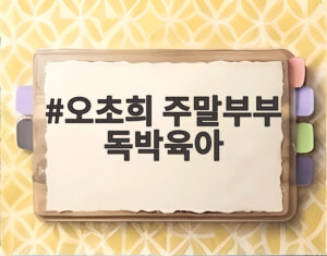 오초희 주말부부 독박육아