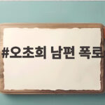 오초희 남편 폭로 육아 갈등 고백 오초희 남편 폭로