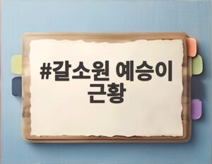 갈소원 예승이 근황